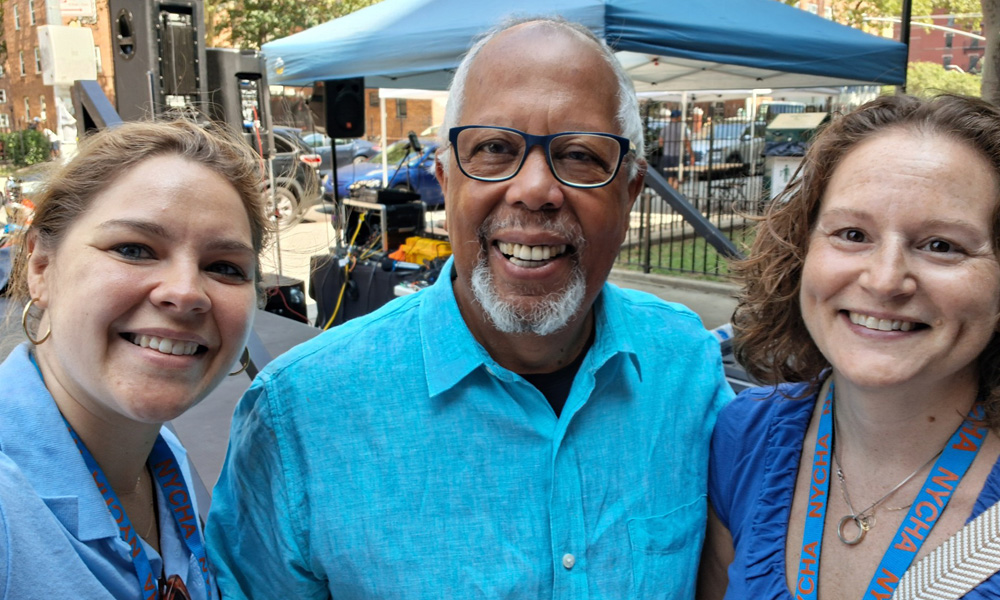 SR w NYCHA COO Eva Trimble (r) and her Chief of Staff